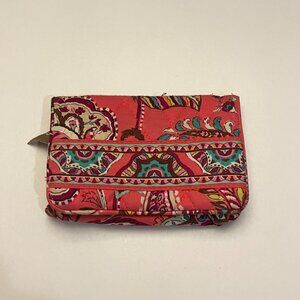 Vera Bradley Call Me Coral One For The Money Compact Taxi Wallet Vintage Y2K